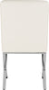 Safavieh Walsh Tufted Side Chair White and Chrome Furniture 