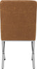 Safavieh Walsh Tufted Side Chair Light Brown and Chrome Furniture 