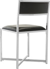 Safavieh Menken Chrome Side Chair Black and Furniture 