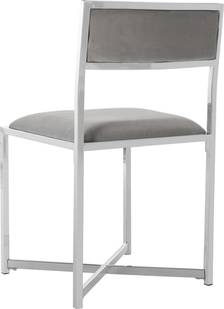 Safavieh Menken Chrome Side Chair Grey and Furniture 