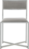 Safavieh Menken Chrome Side Chair Grey and Furniture main image