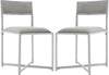 Safavieh Menken Chrome Side Chair Grey and Furniture 