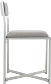 Safavieh Menken Chrome Side Chair Grey and Furniture 