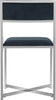Safavieh Menken Chrome Side Chair Navy and Furniture 