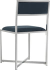 Safavieh Menken Chrome Side Chair Navy and Furniture 