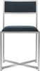 Safavieh Menken Chrome Side Chair Navy and Furniture main image