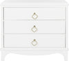 Safavieh Hannon 3 Drawer Contemporary Nightstand White Furniture main image