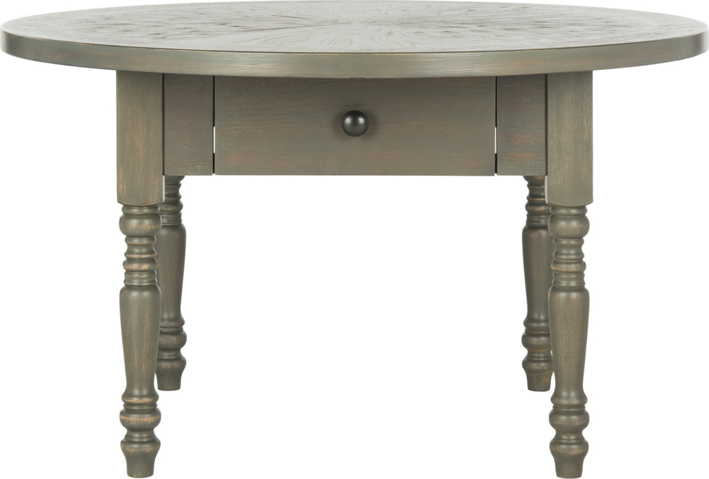 Safavieh Knope Contemporary Round Coffee Table Black Furniture main image