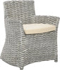 Safavieh Cabana Rattan Arm Chair Grey and Beige Furniture 