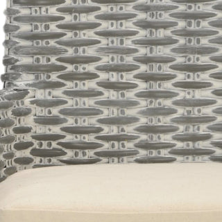 Safavieh Cabana Rattan Arm Chair Grey and Beige Furniture 