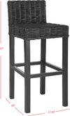 Safavieh Cypress Bar Stool Black Furniture 