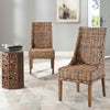 Safavieh Suncoast 18''H Rattan Arm Chair (SET Of 2) Brown Furniture 