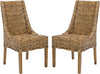 Safavieh Suncoast 18''H Rattan Arm Chair (SET Of 2) Brown Furniture 