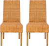 Safavieh Sanibel 18''H Rattan Side Chair (SET Of 2) Honey Oak Furniture 