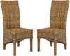 Safavieh Isla 18''H Rattan Side Chair (SET Of 2) Brown Furniture 