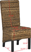 Safavieh Pembrooke 19''H Rattan Side Chair Natural Furniture 