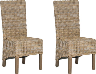 Safavieh Pembrooke 19''H Rattan Side Chair Natural Unfinished Furniture 