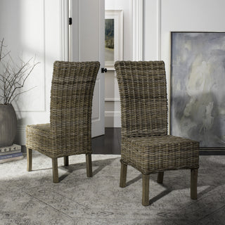 Safavieh Quaker Rattan Side Chair Natural Unfinished  Feature