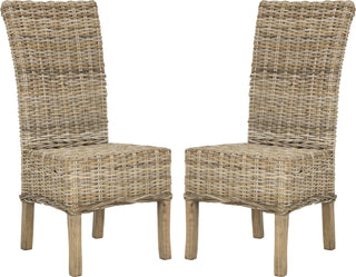 Safavieh Quaker 19''H Rattan Side Chair Natural Unfinished Furniture 