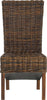 Safavieh Ridge 18''H Rattan Side Chair Dark Brown Furniture main image