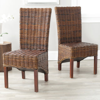 Safavieh Ridge Rattan Side Chair Dark Brown  Feature