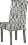 Safavieh Wheatley 18''H Rattan Side Chair Grey and White Furniture 