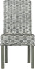Safavieh Wheatley 18''H Rattan Side Chair Grey and White Furniture main image