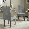 Safavieh Wheatley Rattan Side Chair Grey and White  Feature