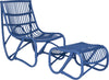 Safavieh Shenandoah Chair and Ottoman Blue Furniture main image