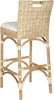 Safavieh Fremont Bar Stool Natural and Eggshell Furniture 
