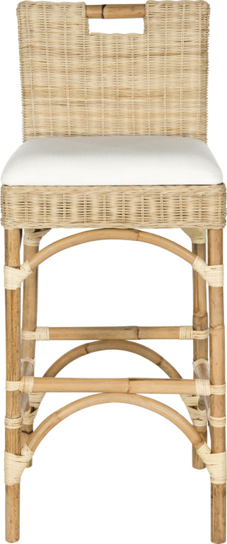 Safavieh Fremont Bar Stool Natural and Eggshell Furniture main image