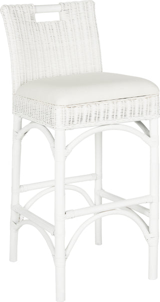 Safavieh Fremont Bar Stool White and Eggshell Furniture 