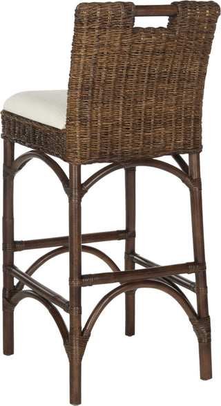 Safavieh Fremont Bar Stool Brown and Eggshell Furniture 