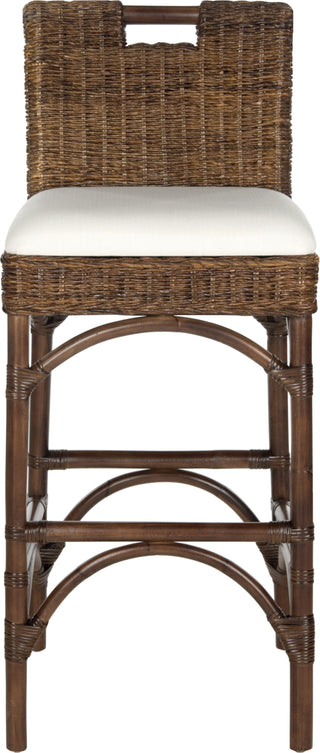 Safavieh Fremont Bar Stool Brown and Eggshell Furniture main image