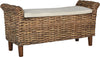 Safavieh Palermo Bench Brown and Eggshell Furniture 