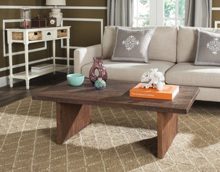 Safavieh Senjo Rouge Coffee Table Brown Furniture  Feature