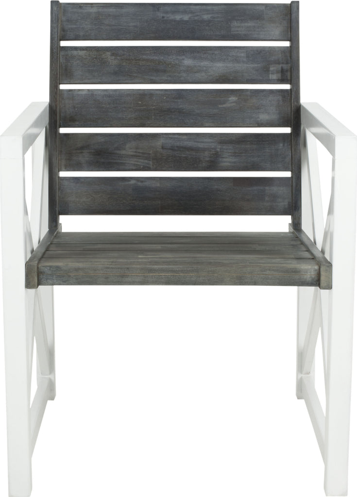 Safavieh Irina Armchair White/Ash Grey Furniture main image