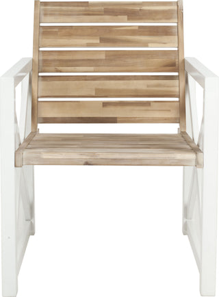 Safavieh Irina Armchair White/Oak Furniture main image