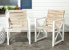 Safavieh Irina Armchair White/Oak Furniture  Feature