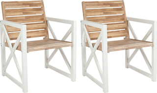 Safavieh Irina Armchair White/Oak Furniture 