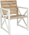 Safavieh Irina Armchair White/Oak Furniture 