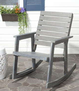 Safavieh Alexei Rocking Chair Ash Grey Furniture  Feature