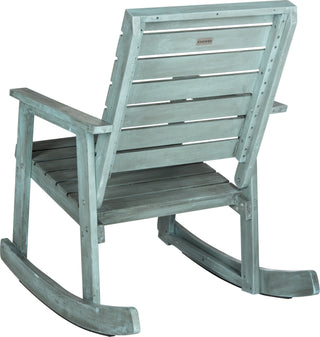 Safavieh Alexei Rocking Chair Beach House Blue Furniture 