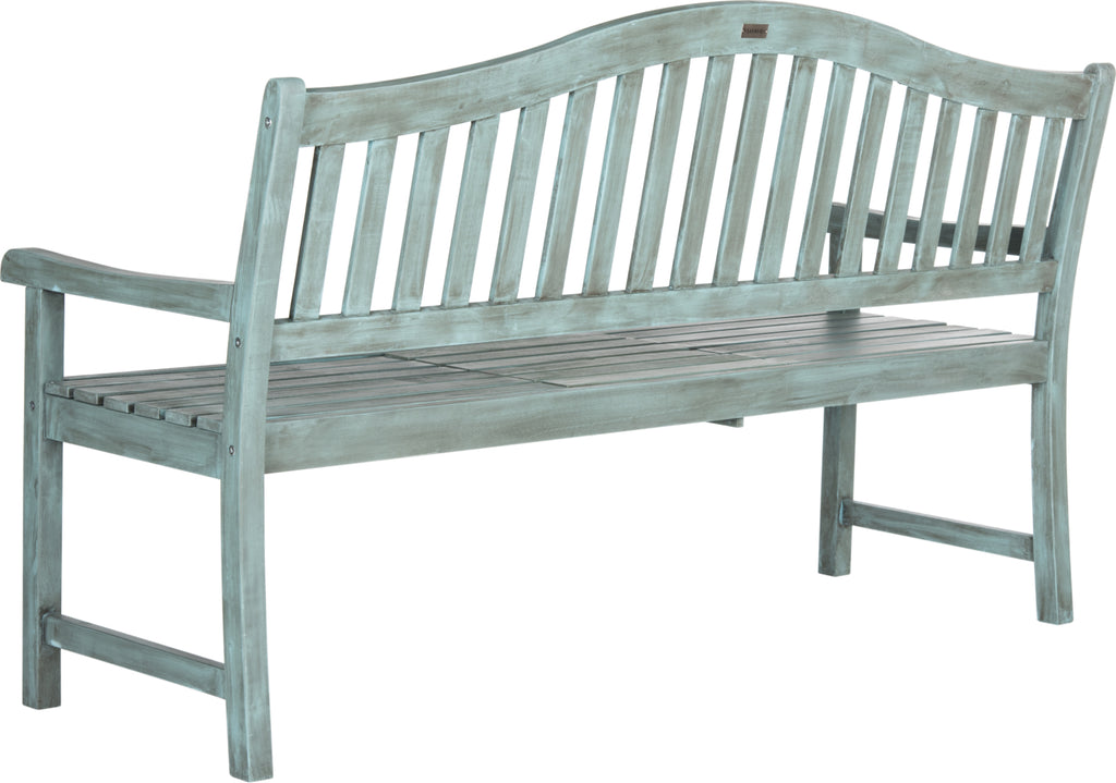 Safavieh Mischa Bench Beach House Blue Furniture main image