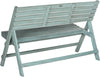 Safavieh Luca Folding Bench Beach House Blue Furniture 