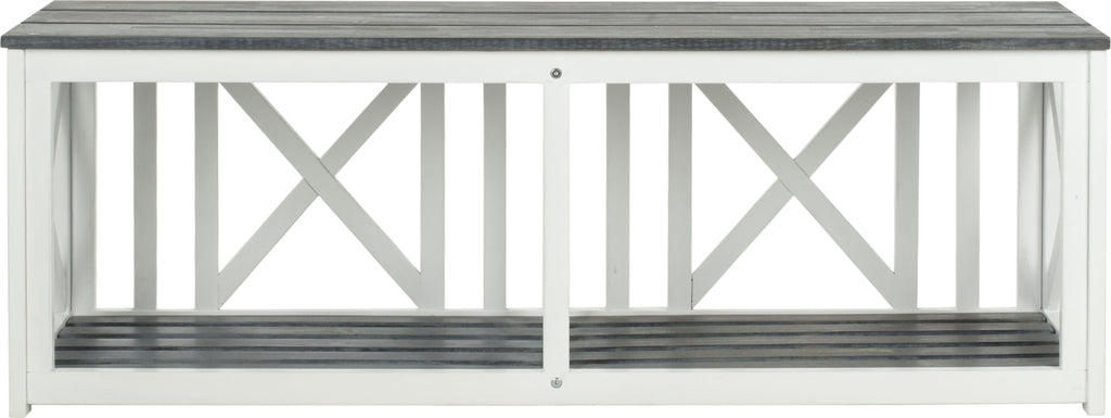 Safavieh Branco Bench White/Ash Grey Furniture main image