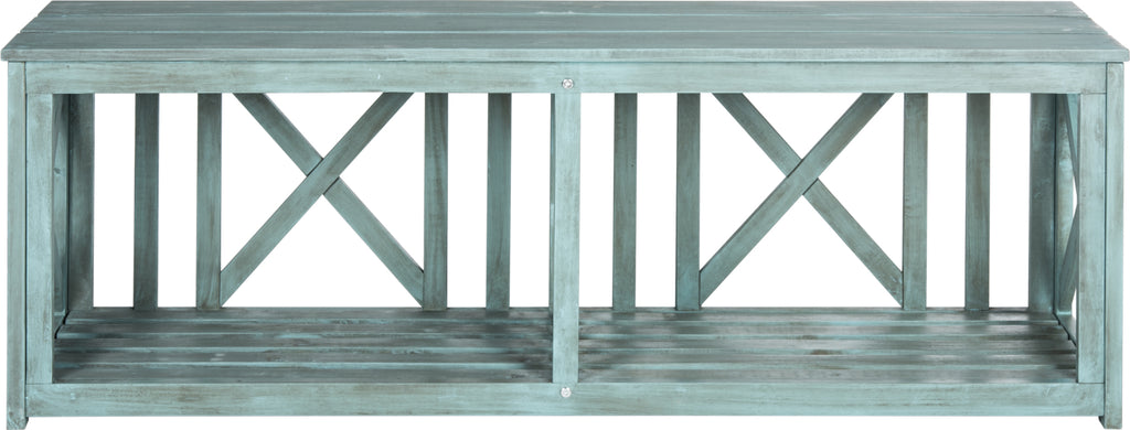 Safavieh Branco Bench Beach House Blue Furniture main image