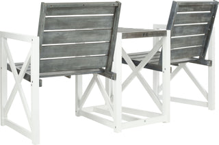 Safavieh Jovanna 2 Seat Bench White/Ash Grey Furniture 