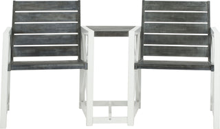 Safavieh Jovanna 2 Seat Bench White/Ash Grey Furniture main image