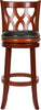 Safavieh Lancaster Swivel Bar Stool Cherry and Black Furniture main image